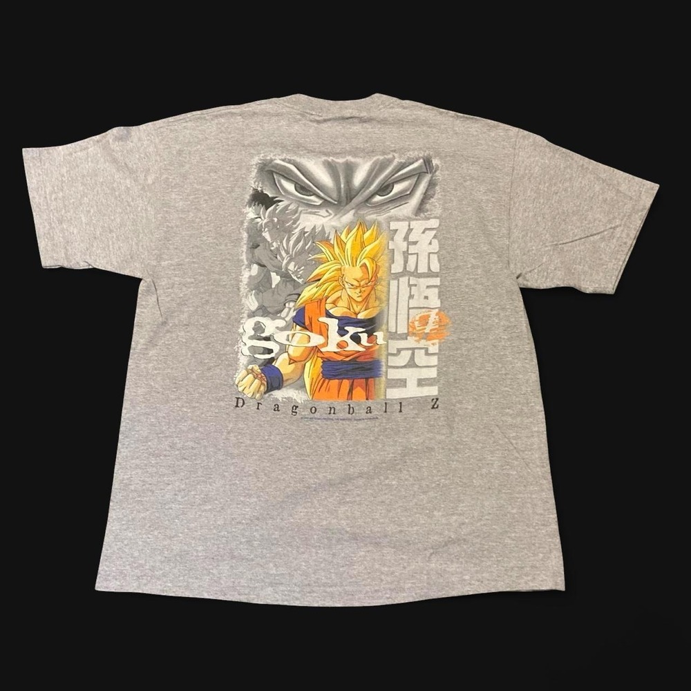 Vintage 1999 Dragon Ball Z Goku Anime tee double sided RARE Adult XL/22.5
